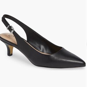 NWT Bella Vita Scarlett Black Leather sling back pumps women’s 8 extra wide